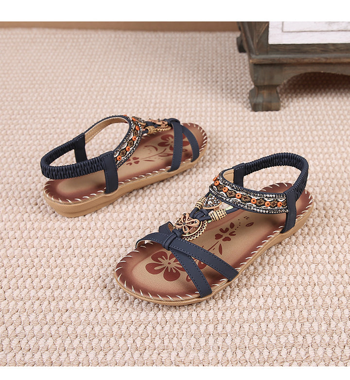 Sandales à orteils plats bohèques