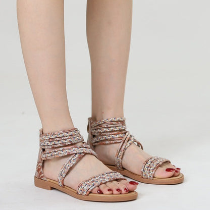 Sandalias de playa bohemia de Roman Crisscross