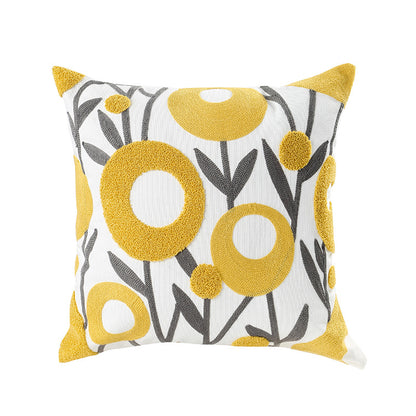 Embroidered Flower Modern Minimalist Sofa Pillow(Pillow inserts included)