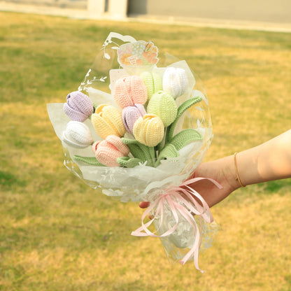 Handmade Knitted Tulip Bouquet