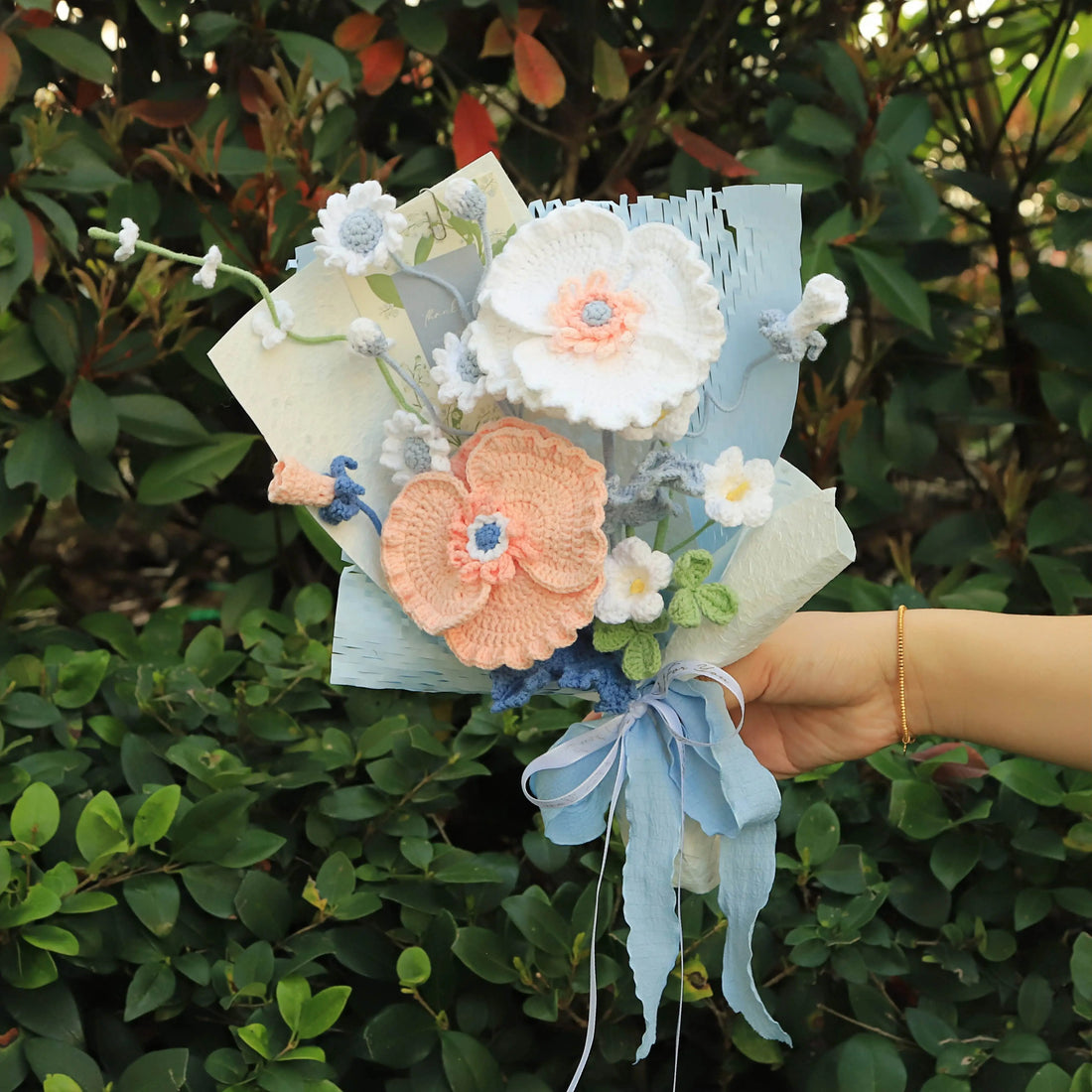 Handmade Poppyr Knitted Bouquet
