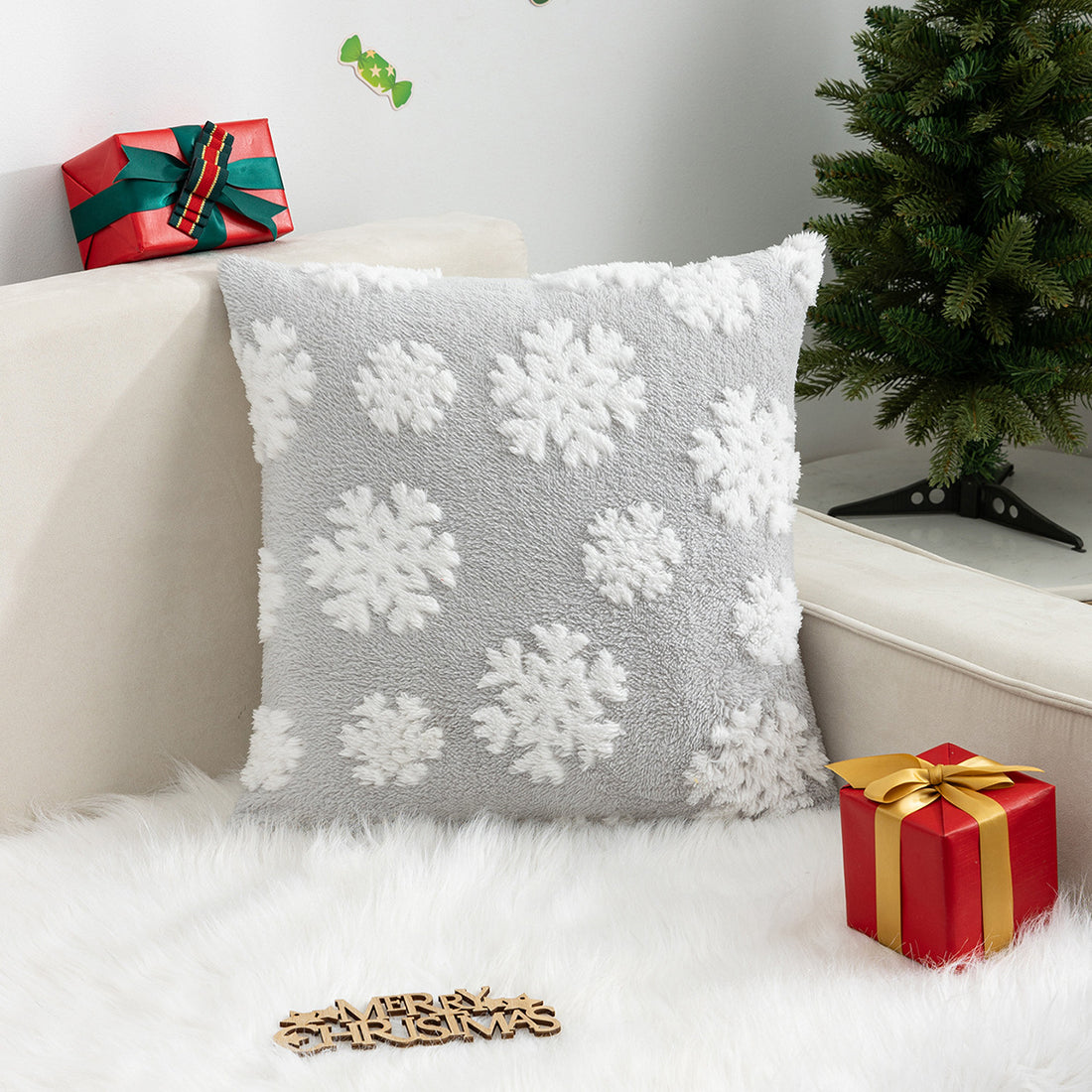 Christmas Snowflake Rena Pillow