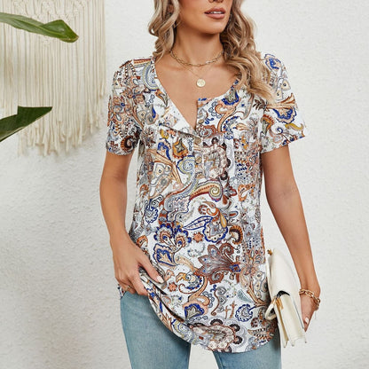 Loose Fit Printed Short-Sleeve T-shirt