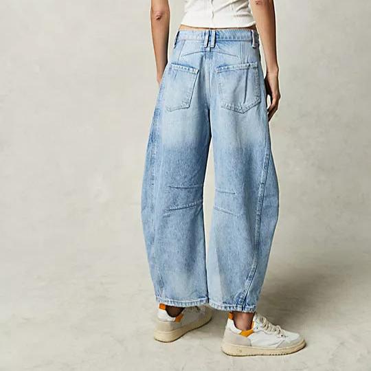 Casual Loose Mid-Waist Tapered Women's Jeans