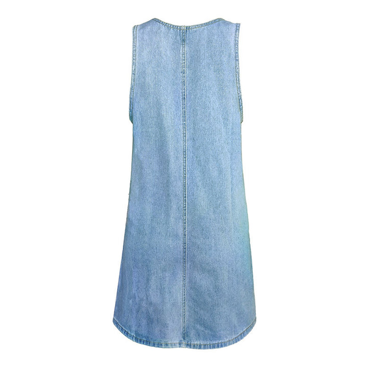 Lässiges Denim-Overall-Minikleid