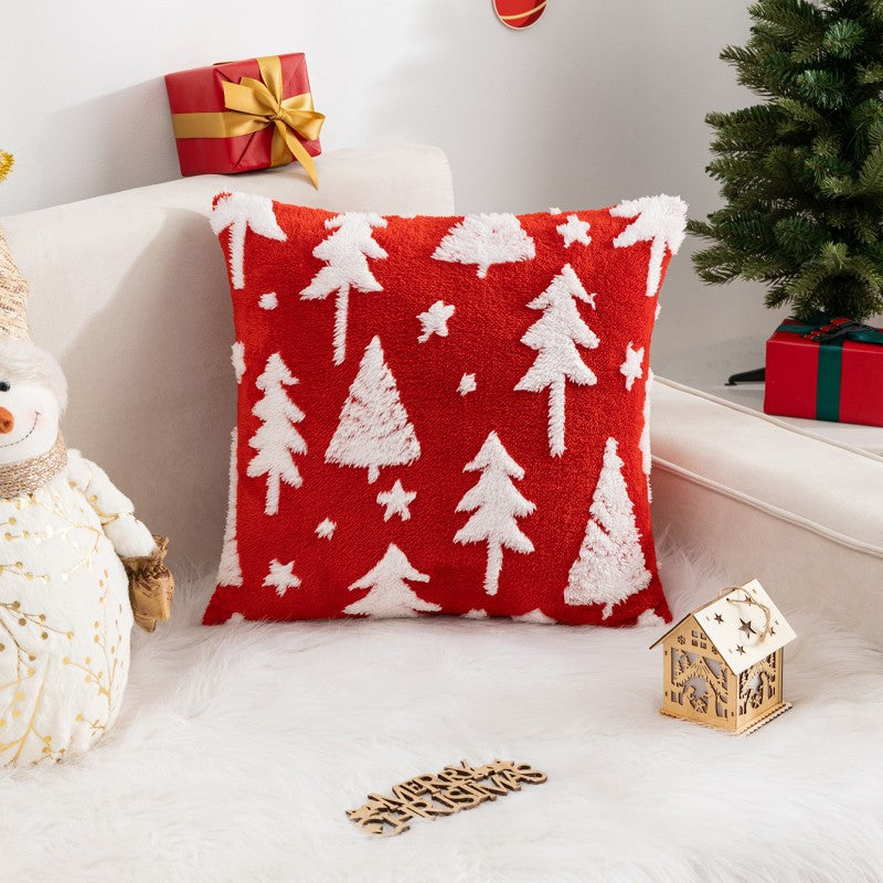 Christmas Snowflake Reindeer Holiday Pillow