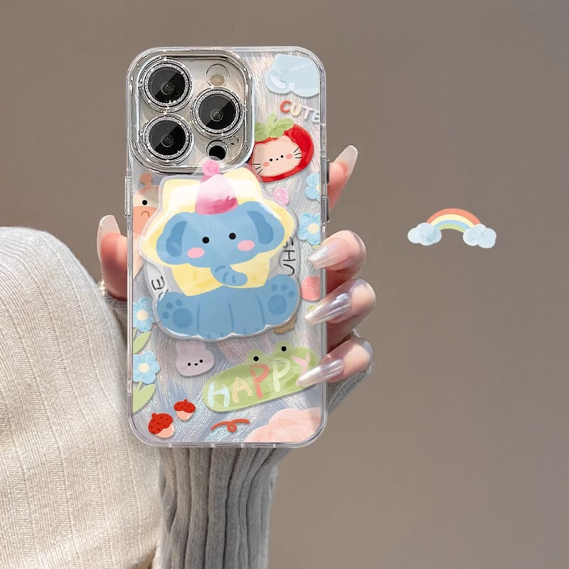 Cute Animal Magnetic Stand Phone Case