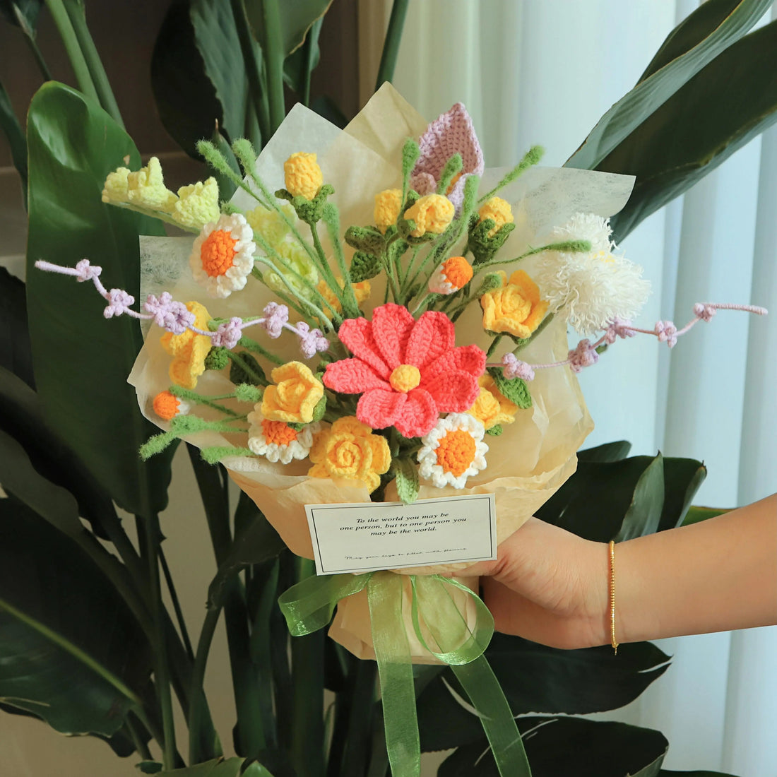 Handmade Sunflower Knitted Bouquet