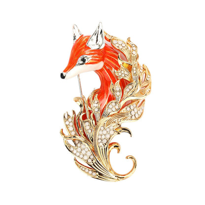 Fashionable Fox Brooch
