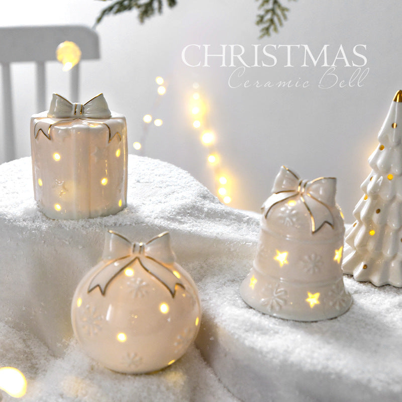 Christmas Ceramic Tabletop Decor Scene