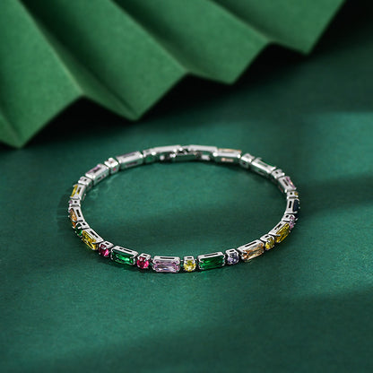 Pulseira colorida de moda da cadeia de garras de zircão