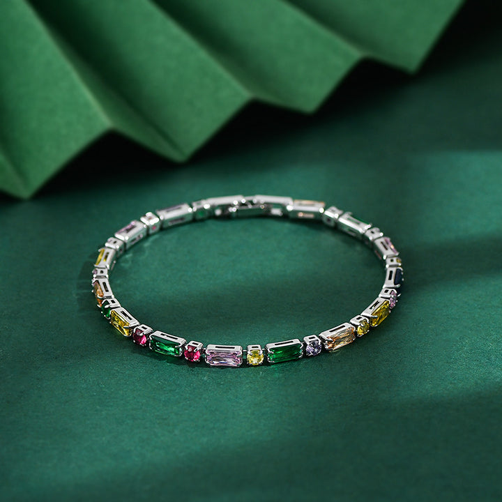 Colorful Zircon Claw Chain Fashion Bracelet