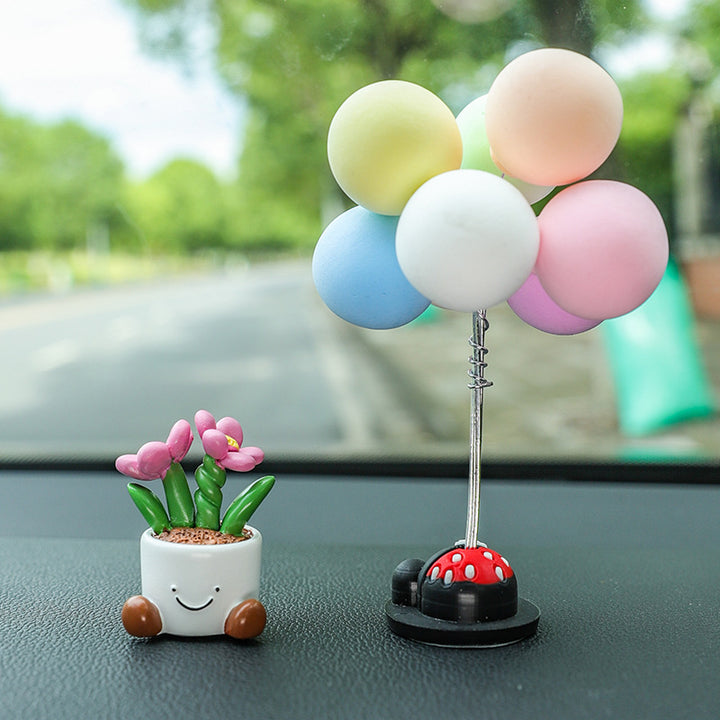 Cute Flower Pot Elf Car Ornament