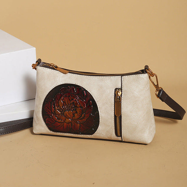 Elegant Lotus Crossbody Bag