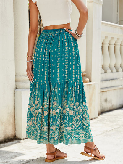 Printed Patchwork Beach Vacation Skirt