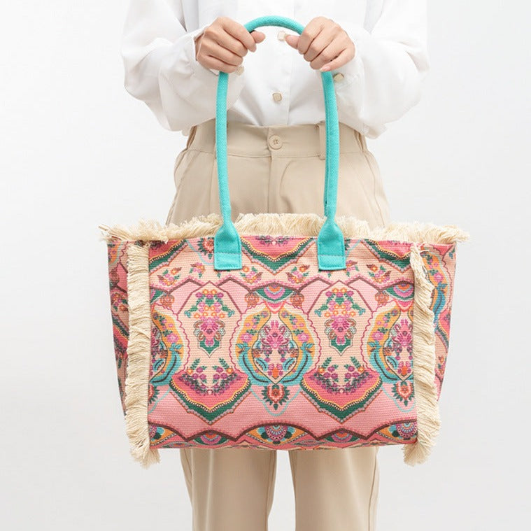 Bohemian Vintage Large Capacity Canvas Shoulder Bag