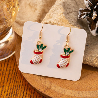 Christmas Snowflake Bell Rendeer Boucles d&