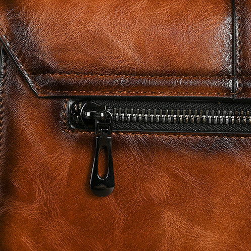 Borsa a tracolla con manico superiore vintage in rilievo