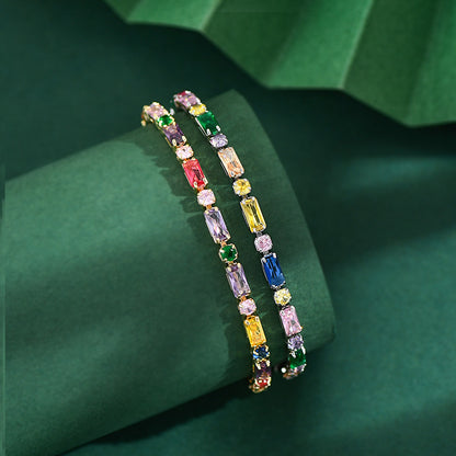 Colorful Zircon Claw Chain Fashion Bracelet