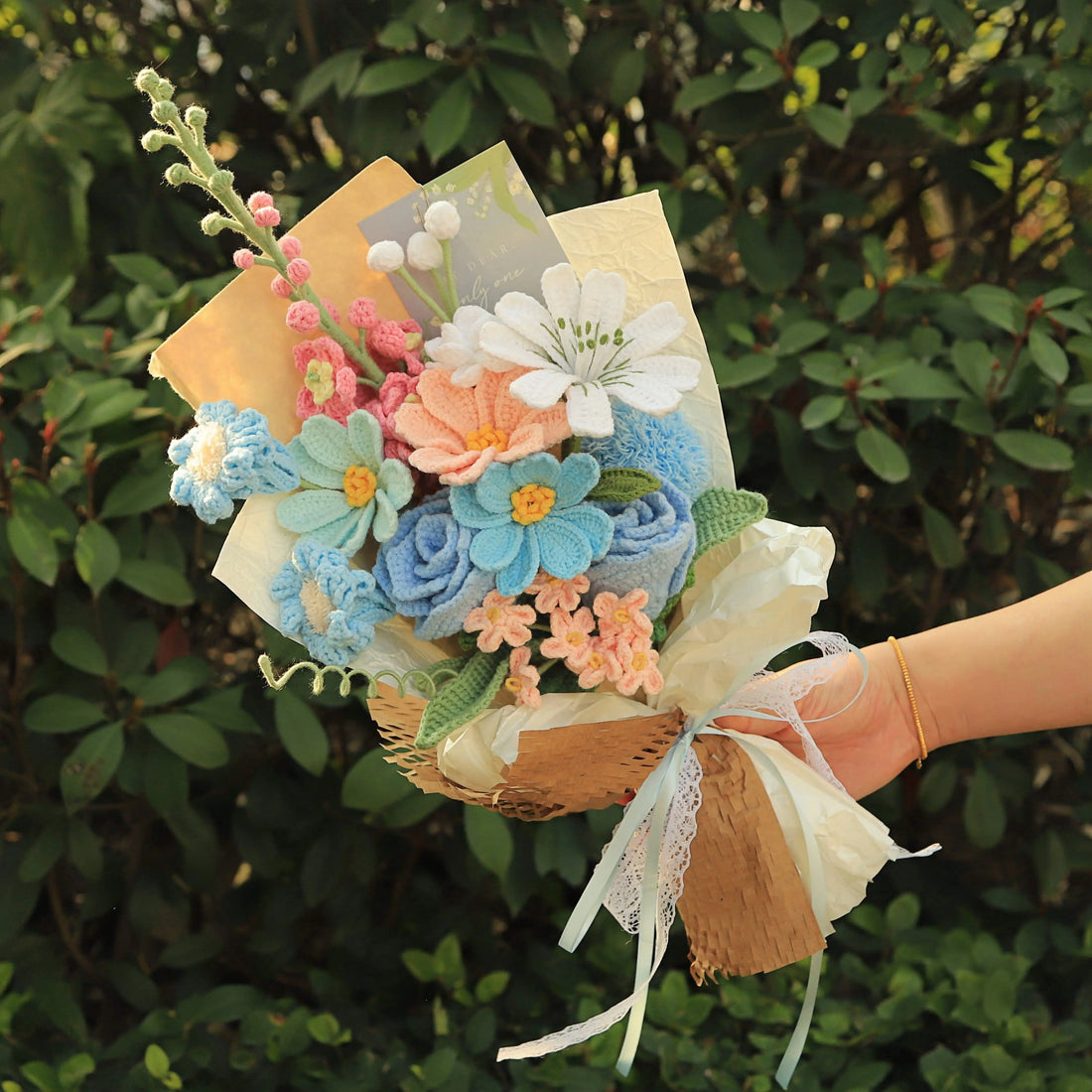 Creative Handmade Knitted Bouquet