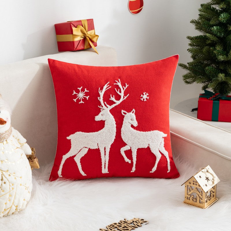 Christmas Cartoon Print Holiday Pillow(Pillow inserts included)