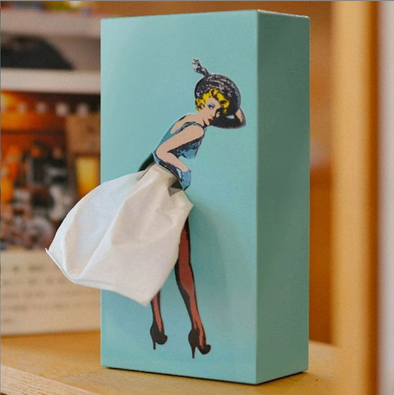 Puffy Skirt Girl Facial Tissue Box