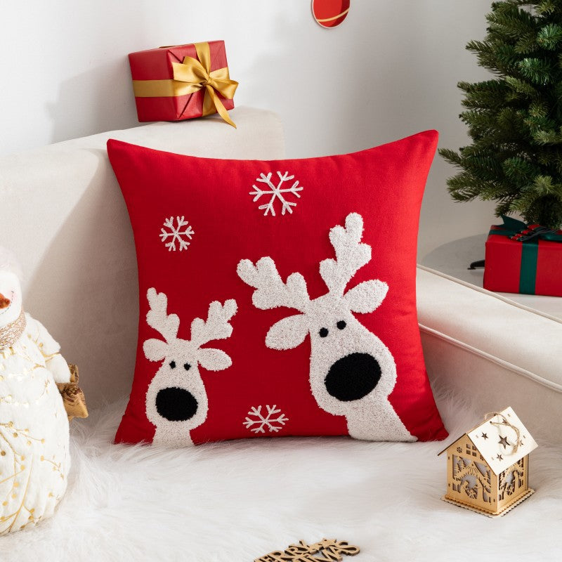 Christmas Cartoon Print Holiday Pillow(Pillow inserts included)