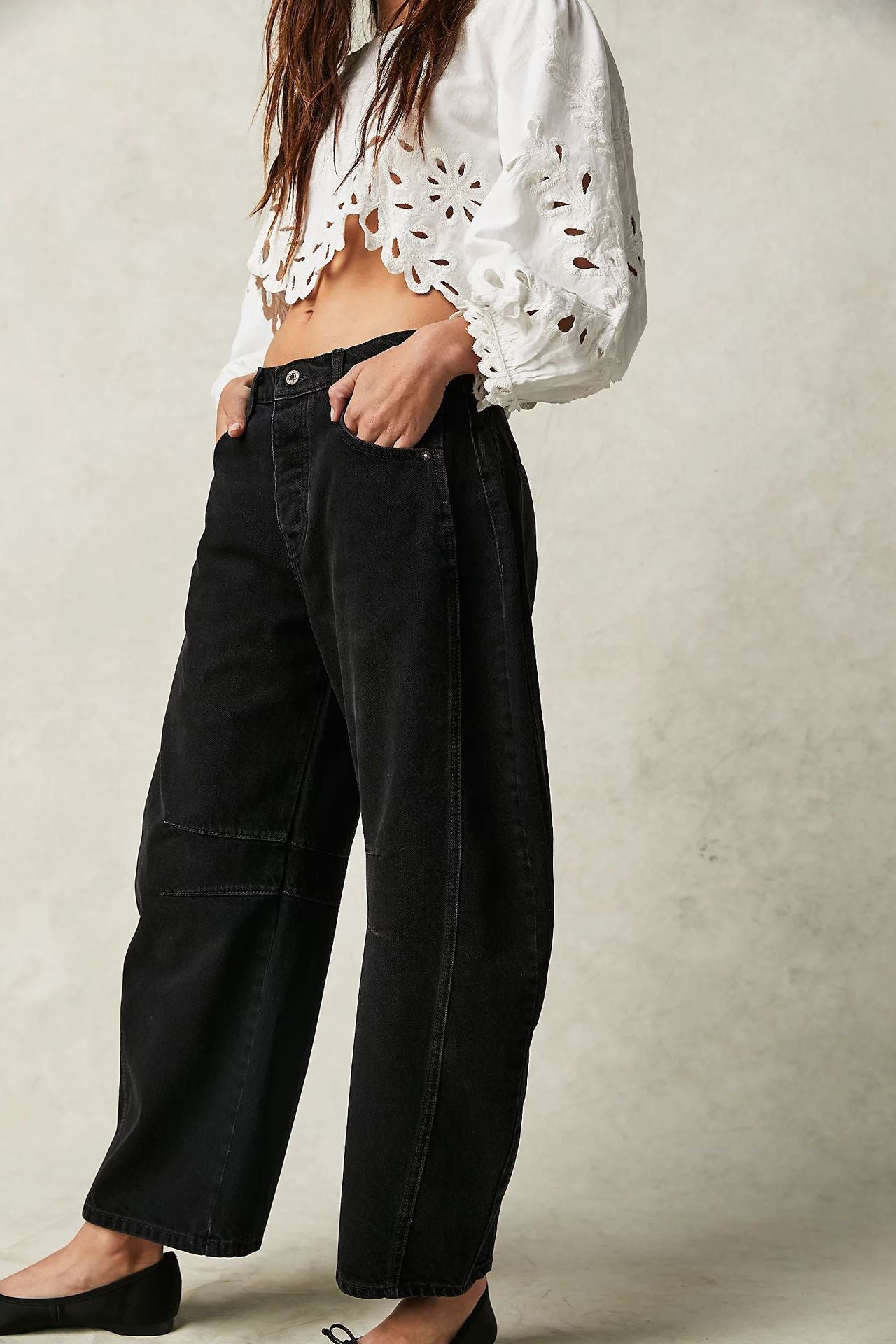 Casual Loose Mid-Waist Tapered Women&