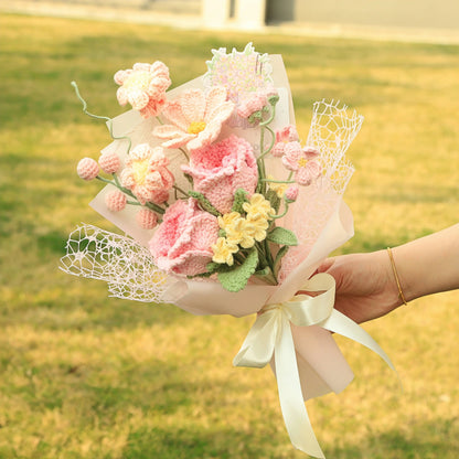 Creative Handmade Knitted Bouquet for Birthday