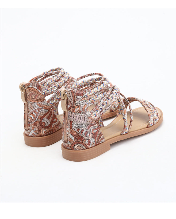 Roman Crisscross Bohemian Beach Sandals