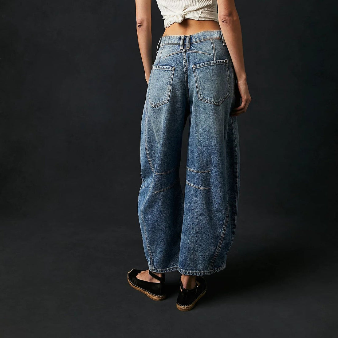 Casual Loose Mid-Waist Tapered Women&