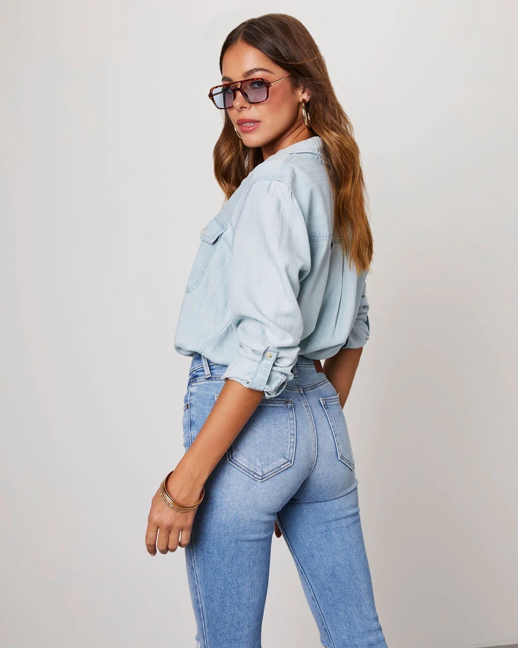 Autumn Casual Long Sleeve Denim Top