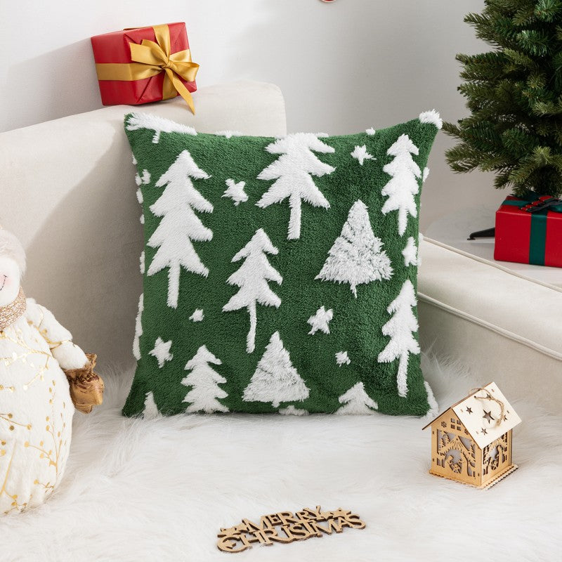 Christmas Snowflake Reindeer Holiday Pillow