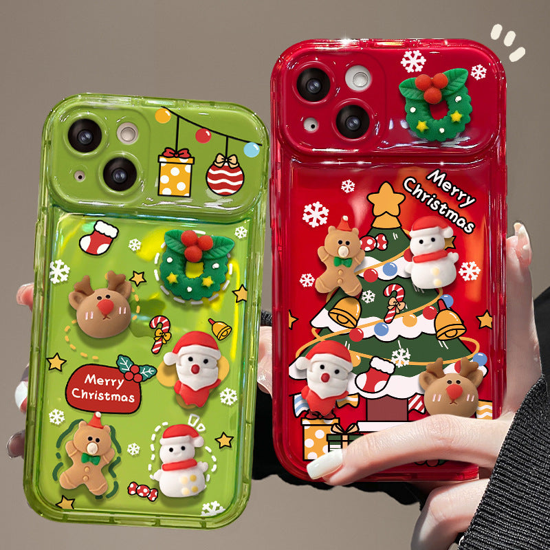 Case de téléphone à miroir de flip de Noël