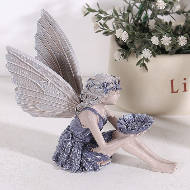 Angel Girl Fairy Resin Statue Yard Garden Decor Ornament