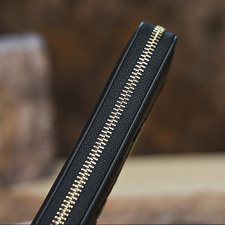 portefeuille de feuilles fait main vintage