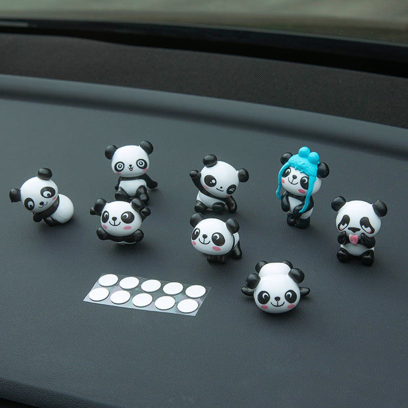 Kreatives niedliches Panda -Auto -Ornament