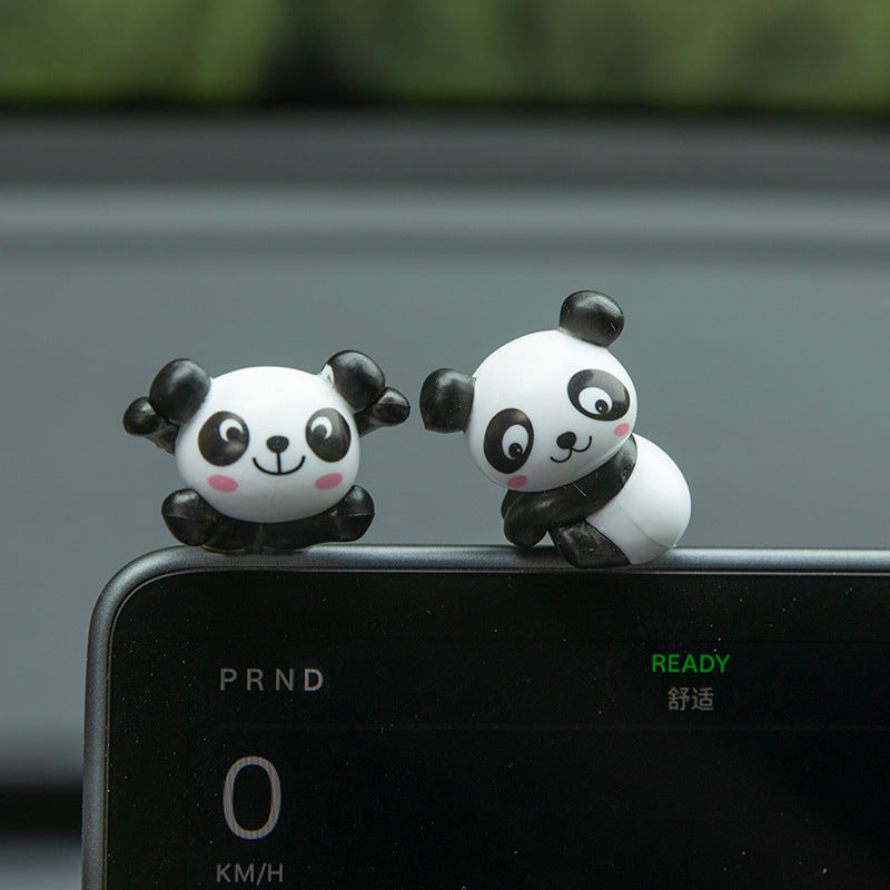 Ornamento de carro de panda fofo criativo