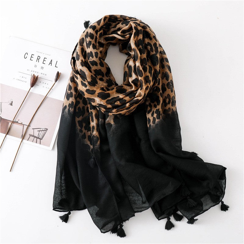 Klassiker Mode Leopard Print Long Schal