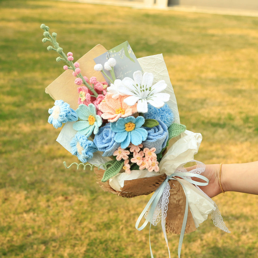 Creative Handmade Knitted Bouquet