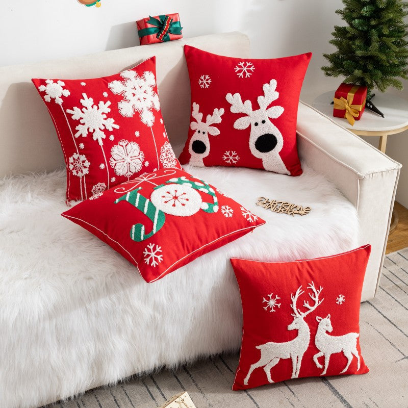 Christmas Cartoon Print Holiday Pillow(Pillow inserts included)