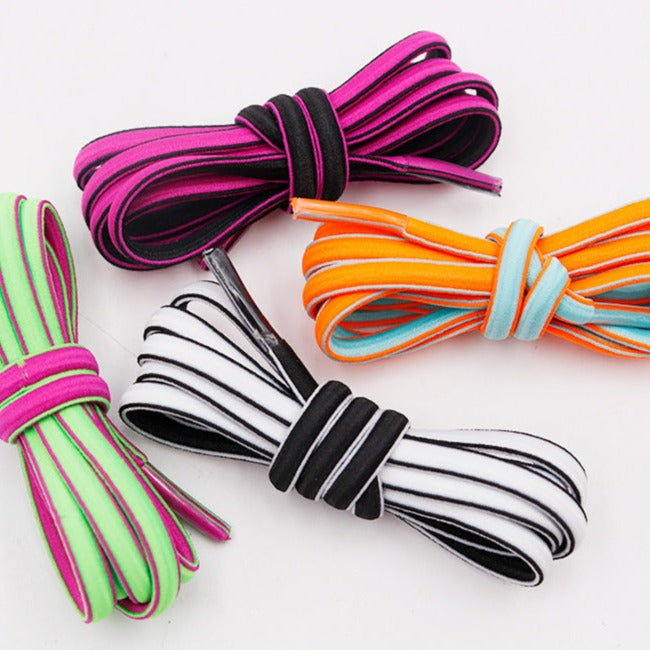 Creative Dual-Color Elastic Shoelaces