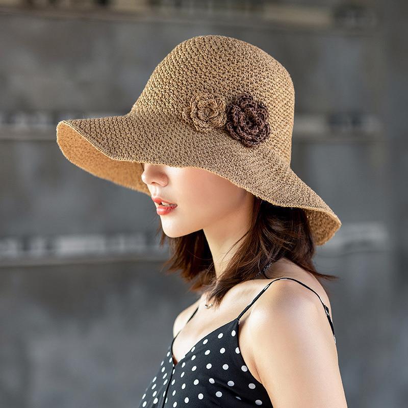 Beach Sun Hat - Sun Protection Versatile Straw Hat