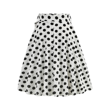 Vintage Printed Elegant Midi Skirt