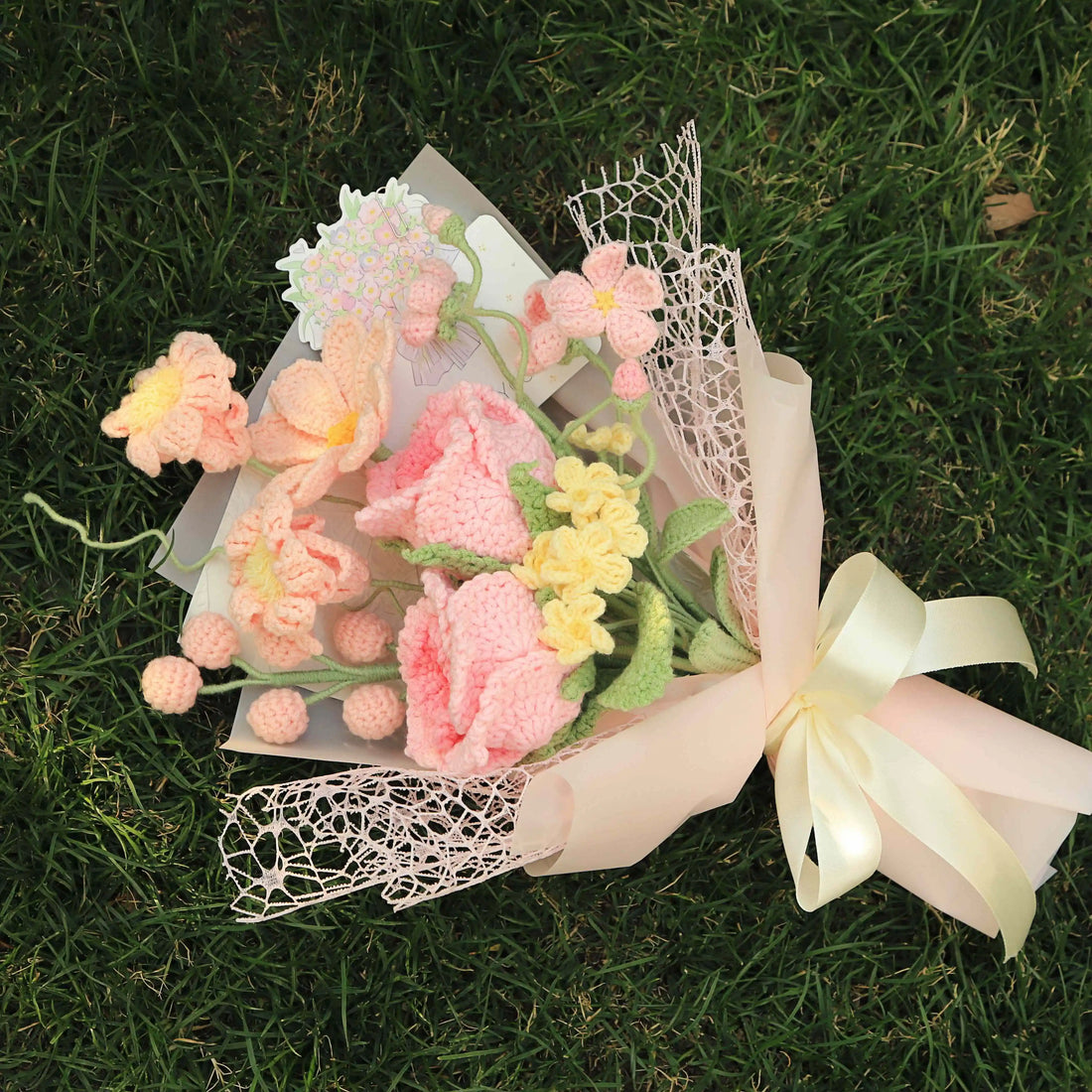 Creative Handmade Knitted Bouquet for Birthday