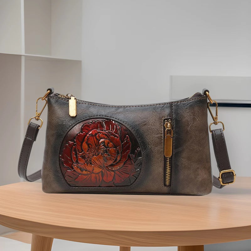 Elegant Lotus Crossbody Bag