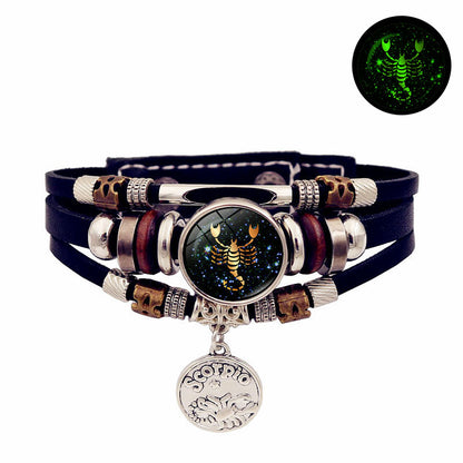 Bracelet créatif en cuir Luminal 12 Constellation