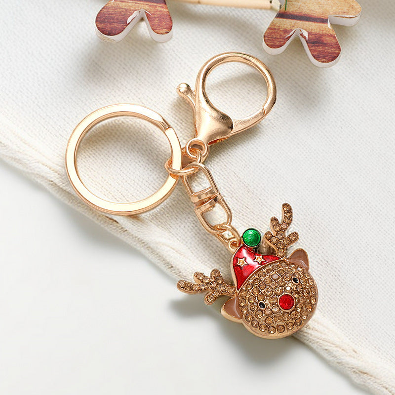 Snowman, Reindeer &amp; Santa Claus Car Keychain