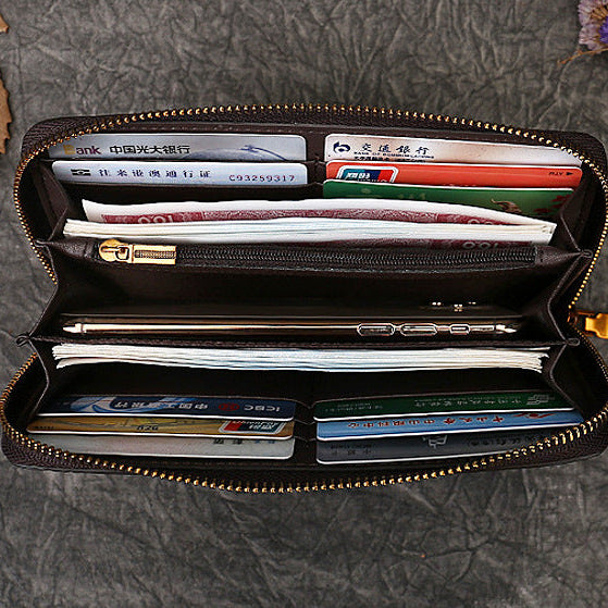 Vintage Butterfly Embossed Long Wallet