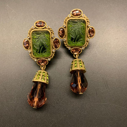 intage Geometric Statement Earrings